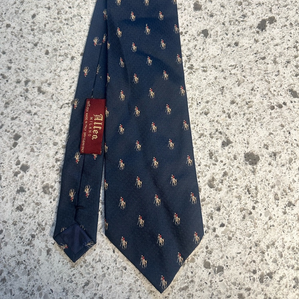Altea Dark Blue Polo Patterned Men's Tie
